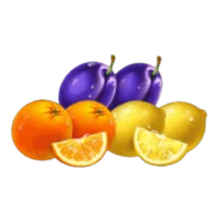 Pomarańcza, śliwka,  cytryna symboli