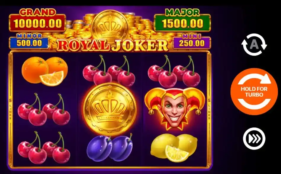 Jackpoty w grze bonusowej Royal Joker